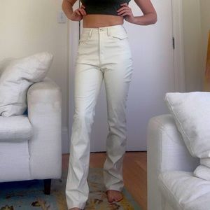 NWT White Croc Pleather pants.